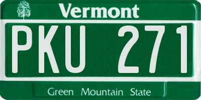 VT license plate PKU271