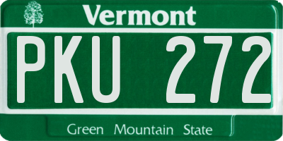 VT license plate PKU272