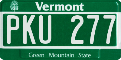 VT license plate PKU277