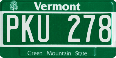 VT license plate PKU278