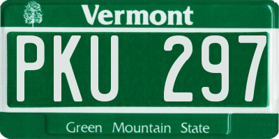 VT license plate PKU297