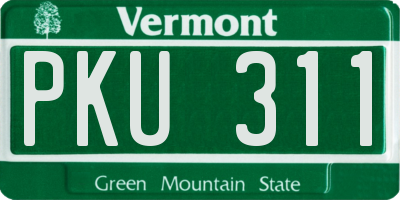 VT license plate PKU311