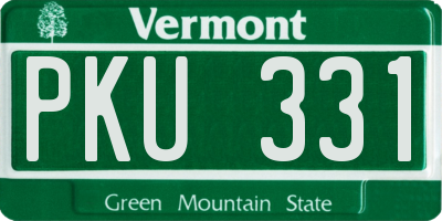 VT license plate PKU331