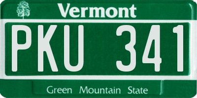 VT license plate PKU341