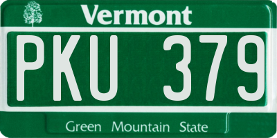 VT license plate PKU379