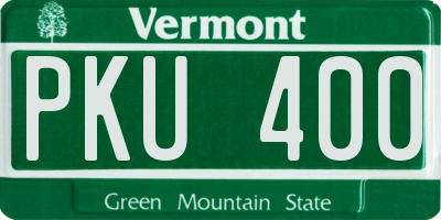 VT license plate PKU400