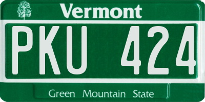 VT license plate PKU424