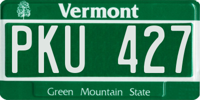 VT license plate PKU427