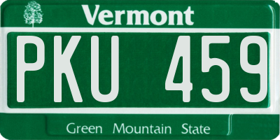 VT license plate PKU459