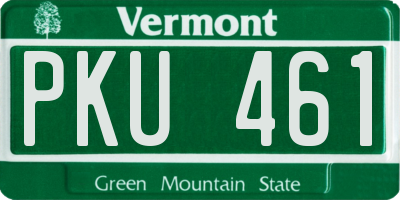 VT license plate PKU461