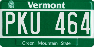 VT license plate PKU464