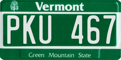 VT license plate PKU467