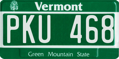VT license plate PKU468