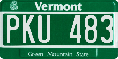 VT license plate PKU483