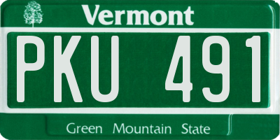 VT license plate PKU491