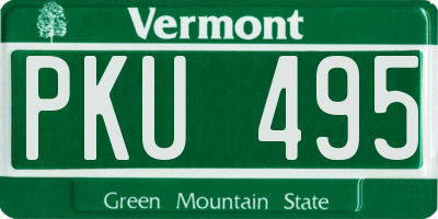 VT license plate PKU495