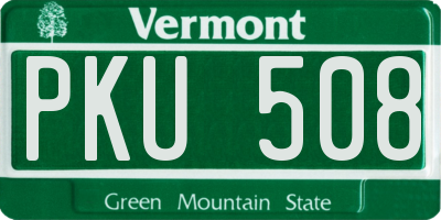 VT license plate PKU508