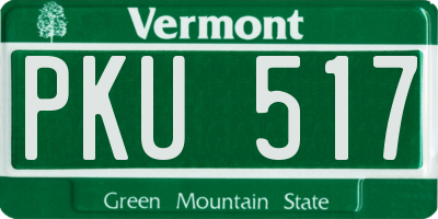 VT license plate PKU517