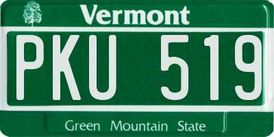 VT license plate PKU519