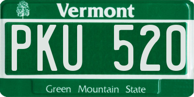 VT license plate PKU520
