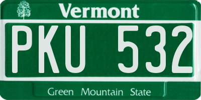 VT license plate PKU532