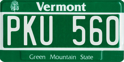 VT license plate PKU560