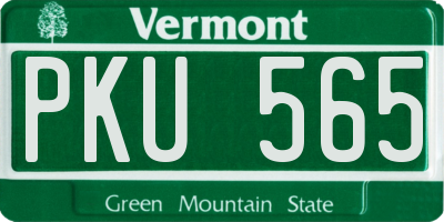 VT license plate PKU565