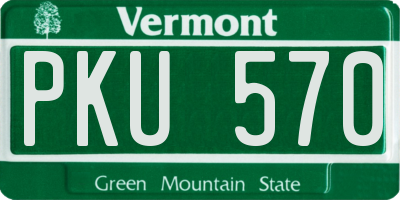 VT license plate PKU570
