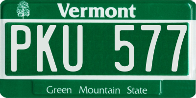 VT license plate PKU577