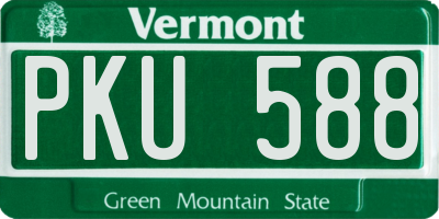 VT license plate PKU588