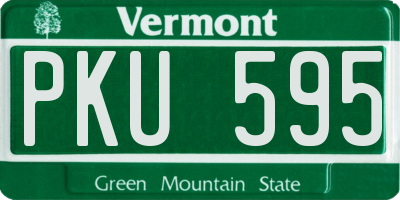 VT license plate PKU595