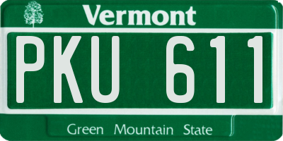 VT license plate PKU611