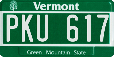 VT license plate PKU617