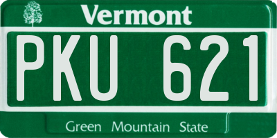 VT license plate PKU621