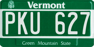 VT license plate PKU627