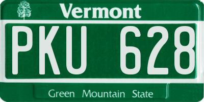 VT license plate PKU628