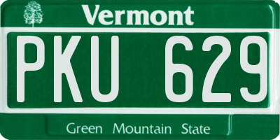 VT license plate PKU629