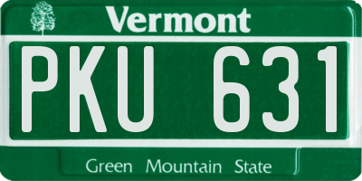 VT license plate PKU631