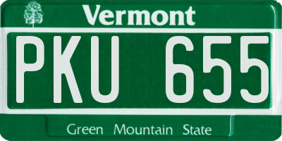 VT license plate PKU655