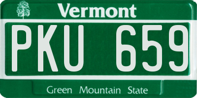 VT license plate PKU659