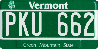 VT license plate PKU662