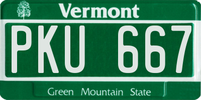 VT license plate PKU667