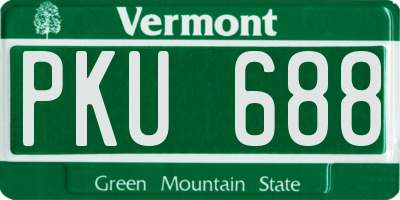VT license plate PKU688