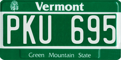 VT license plate PKU695