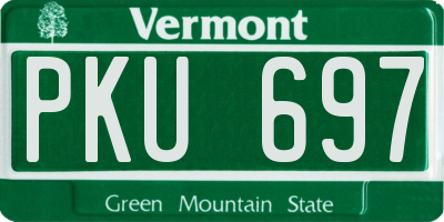 VT license plate PKU697