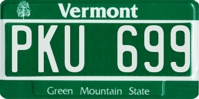 VT license plate PKU699