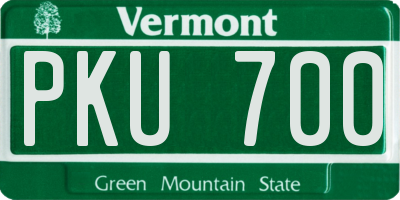 VT license plate PKU700