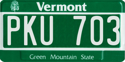 VT license plate PKU703