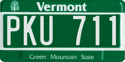 VT license plate PKU711