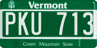 VT license plate PKU713